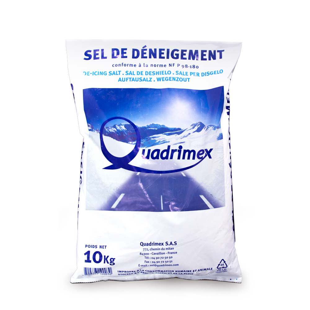 Sel de déneigement en sac de 10kg - Quadrimex Sels